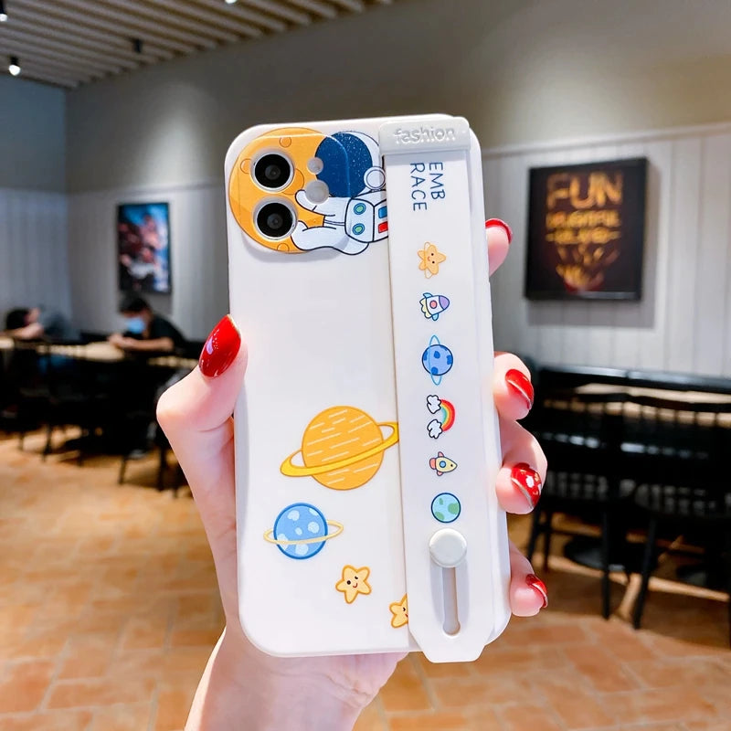 Austronaut Planet Wrist Band Phone Case