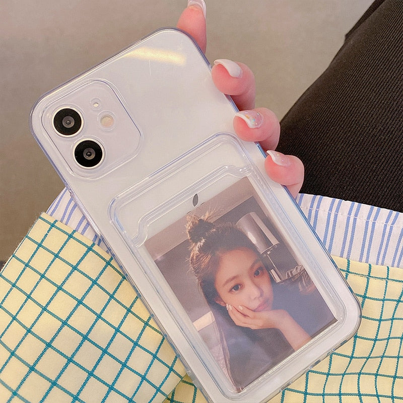 Transparent Phone Case with a wallet Holder