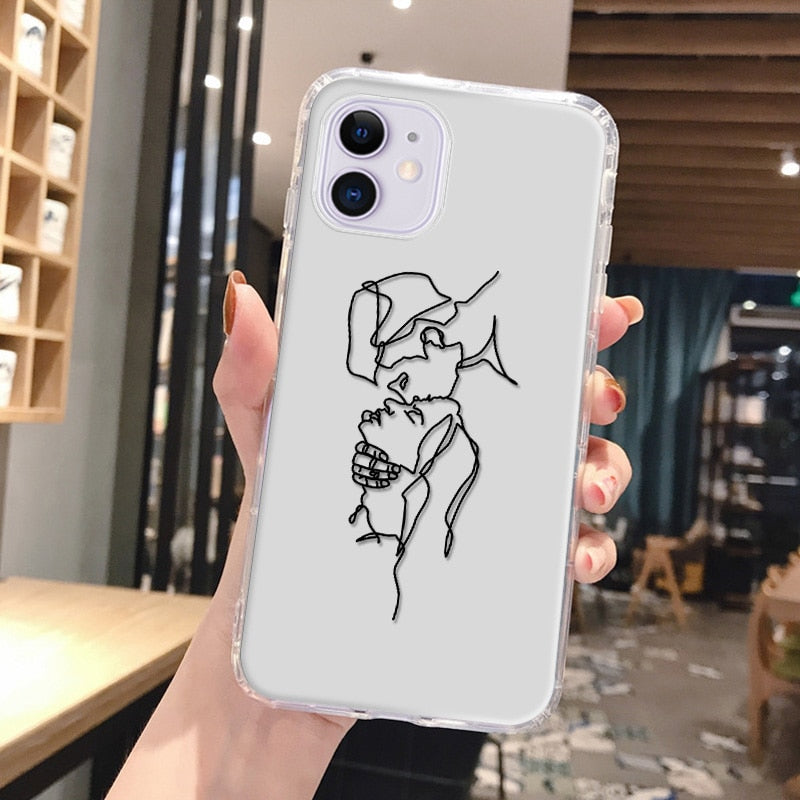 Line Art of a Kiss