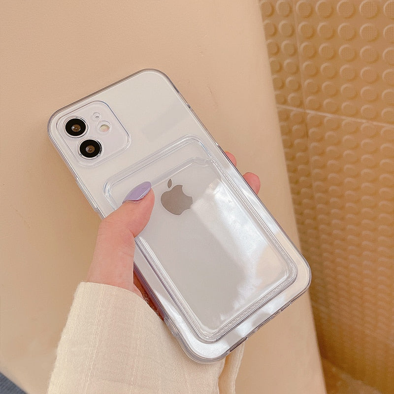 Transparent Phone Case with a wallet Holder